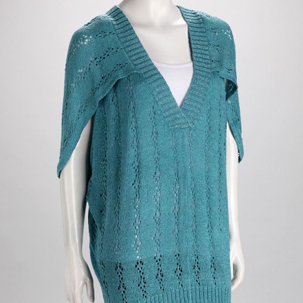 Dolce Cabo Sweater Top  KNIT SEAFOAM  SZ L NEW
